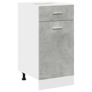 Комплект кухненски шкафове, 7 части, "Lyon", бетонно сив, инженерно дърво