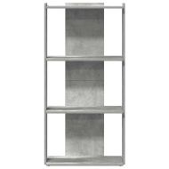 Библиотека 3 рафта бетонно сива 60x30x120 см инженерно дърво