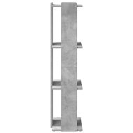 Библиотека 3 рафта бетонно сива 60x30x120 см инженерно дърво