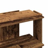 Библиотека 3 рафта старо дърво 60x30x60 см инженерно дърво