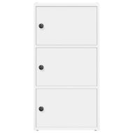 Библиотека, бяла, 40x24x77 см, инженерно дърво