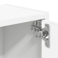 Библиотека, бяла, 40x24x77 см, инженерно дърво