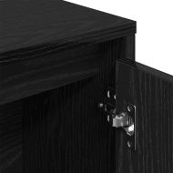 Библиотека, Черен дъб, 89x24x101,5 см, инженерно дърво