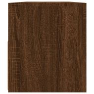 ТВ шкаф с LED осветление, кафяв дъб, 90x35x40 см