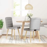 Трапезни столове 2 бр Cloud сив плат