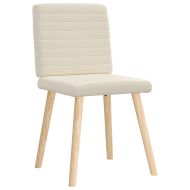 Трапезни столове, 6 бр, тапицерия от лен