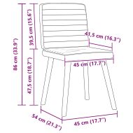 Трапезни столове, 6 бр, тапицерия от лен
