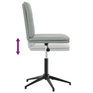 Трапезен стол, светлосив, кадифе