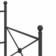 Дневно легло без матрак Черно 80x200 cm Стомана