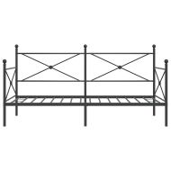 Дневно легло без матрак Черно 100x200 cm Стомана