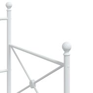 Дневно легло без матрак Бяло 75x190 cm Стомана