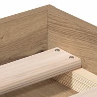 Рамка за легло без матрак дъб артизан 120x200см инженерно дърво