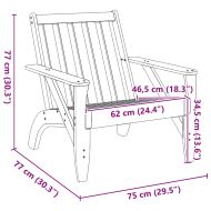 Градински столове Адирондак 2 бр. бели 75x77x77 cm