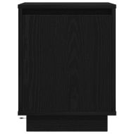 Нощно шкафче с LED осветление черно 38x34x50 cm
