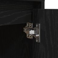 Нощно шкафче с LED осветление черно 38x34x50 cm