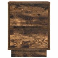 Нощни шкафчета с LED осветление 2 броя опушен дъб 38x34x50 cm