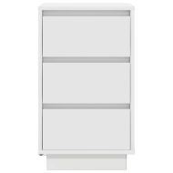 Нощно шкафче с LED осветление бяло 38x34x65 cm