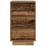 Нощно шкафче с LED осветление Старо дърво 38x34x65 cm