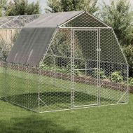 Пилешки подиум с покрив 2,5x12x2,25 м Поцинкована стомана