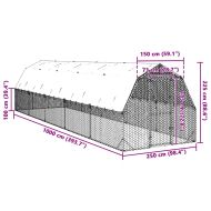 Пилешки подиум с покрив 2,5x10x2,25 м Поцинкована стомана