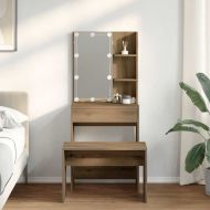 Комплект тоалетка с LED Artisan Oak Engineered Wood