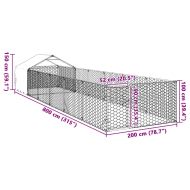 Открита кучешка колиба с бягаща пътека 8x2x1,5 m