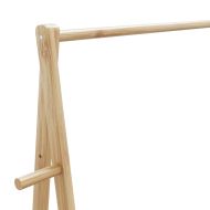 vidaXLL Стелаж за дрехи с рафтове и колела 96x45,5x155,5 cm Бамбук
