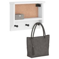 Стенна закачалка за палта SANDNES Бяла 45x12x35 cm