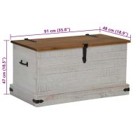 Скрин за съхранение HALDEN бял 91x48x47 cm бор