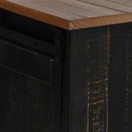 ТВ шкаф HALDEN 2 плъзгащи се врати черен 150x40x60 cm