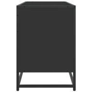 ТВ шкаф черен 150x35x41 cm Изработена дървесина и метал