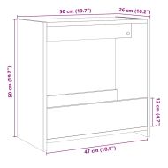 Странична маса Старо дърво 50x26x50 cm Инженерна дървесина