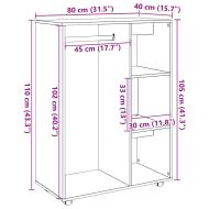 Гардероб от старо дърво 80x40x110 cm Инженерна дървесина