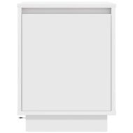 Нощно шкафче с LED осветление бяло 38x34x50 cm