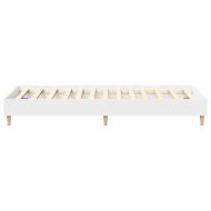 Рамка за легло без матрак, бяла, 75x190 см, инженерно дърво