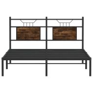 Рамка за легло без матрак опушен дъб 150x200 см инженерно дърво