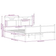Рамка за легло без матрак опушен дъб 140x200 см инженерно дърво
