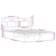 Рамка за легло без матрак сонома дъб 140x200 см инженерно дърво