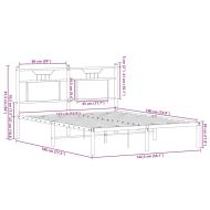 Рамка за легло без матрак сонома дъб 90x190 см инженерно дърво