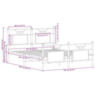 Рамка за легло без матрак Кафяв дъб Инженерна дървесина
