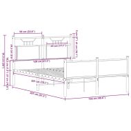 Рамка за легло без матрак сонома дъб 120x200 см инженерно дърво