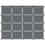 Органайзер за съхранение на кубчета с 16 кубчета и вратички