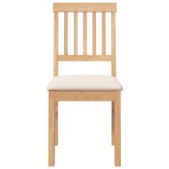 Трапезни столове с възглавници 2 бр масивна дървесина гума