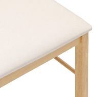 Трапезни столове с възглавници 2 бр масивна дървесина гума