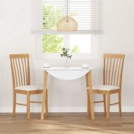 Трапезни столове с възглавници 2 бр масивна дървесина гума