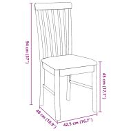 Трапезни столове с възглавници 2 бр масивна дървесина гума