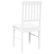 трапезни столове 2 бр. бяла масивна дървесина гума