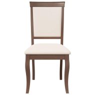 Трапезни столове с възглавници 2бр Кафяв масивна дървесина гума