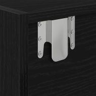 ТB шкафове, 2 бр, черен дъб, 60x31x25,5 см, инженерно дърво