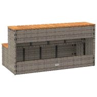 Стъпало за джакузи сиво 100x50x50,5 cm Поли ратан